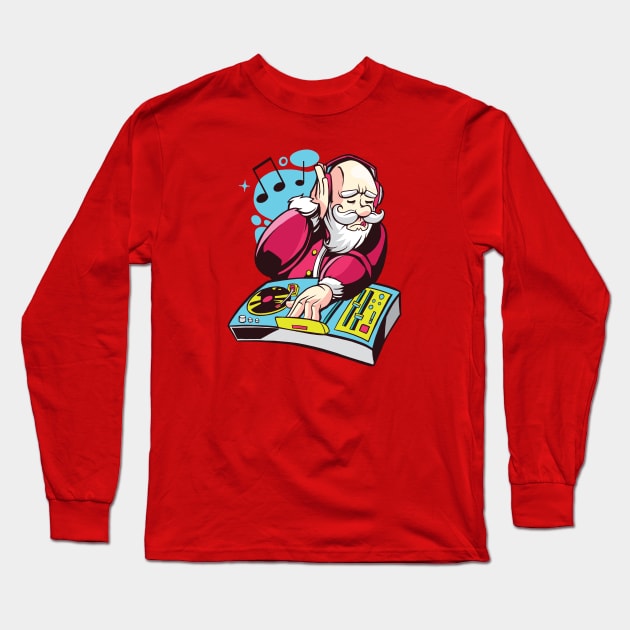 Dj Santa Long Sleeve T-Shirt by Safdesignx